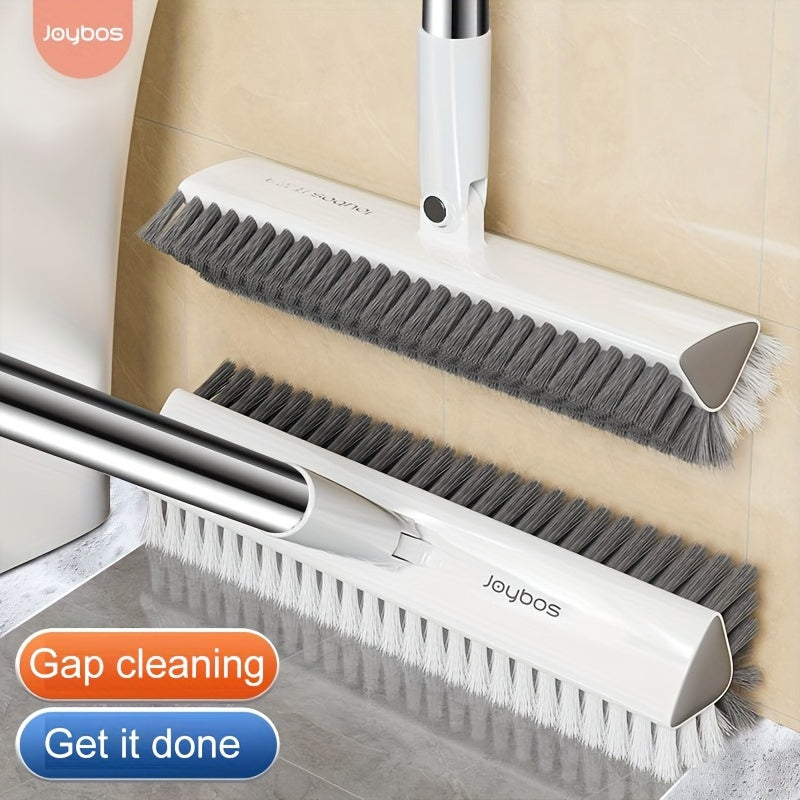 Joybos Dual-Sided Cleaning Brush with Long Handle & Swivel V-Shaped Head