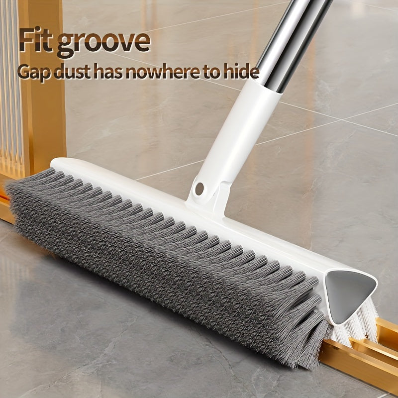 Joybos Dual-Sided Cleaning Brush with Long Handle & Swivel V-Shaped Head