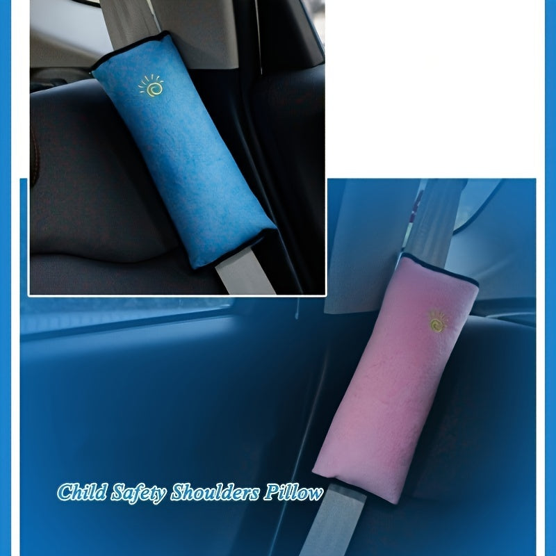 Child Safety Seat Shoulder Protector - Extra Soft, Lightweight, Grey Velvet Cushion