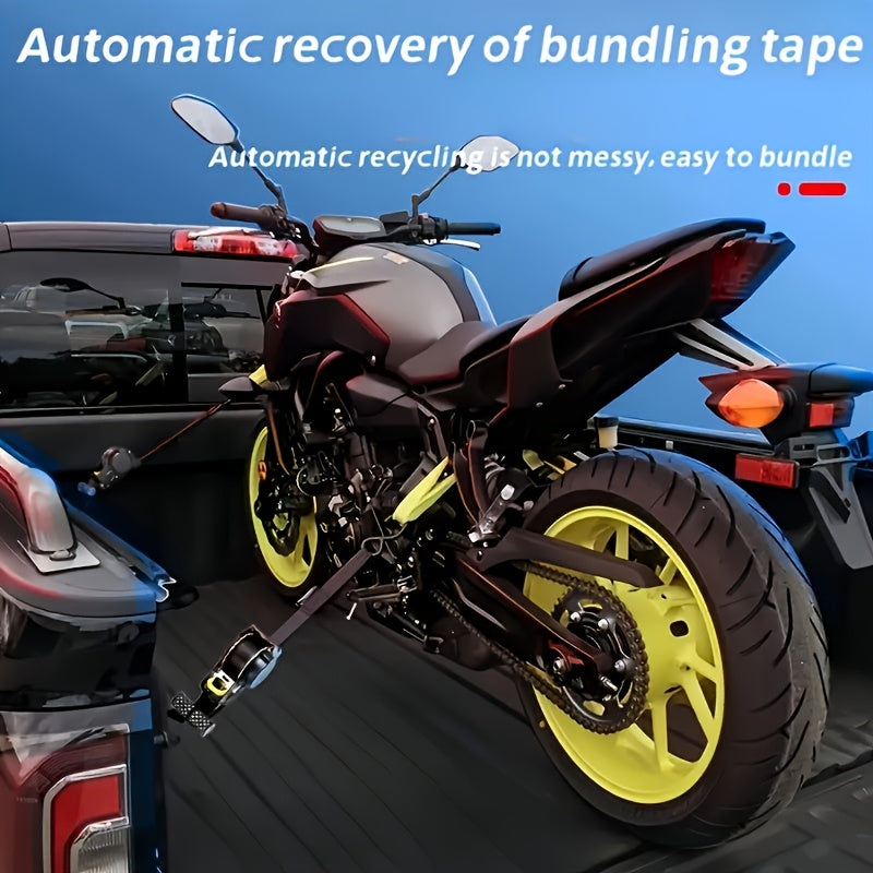 Heavy-Duty Aluminum Strap - Automatic Retractable 3.3m, 680KG Strength with Yellow Buckle