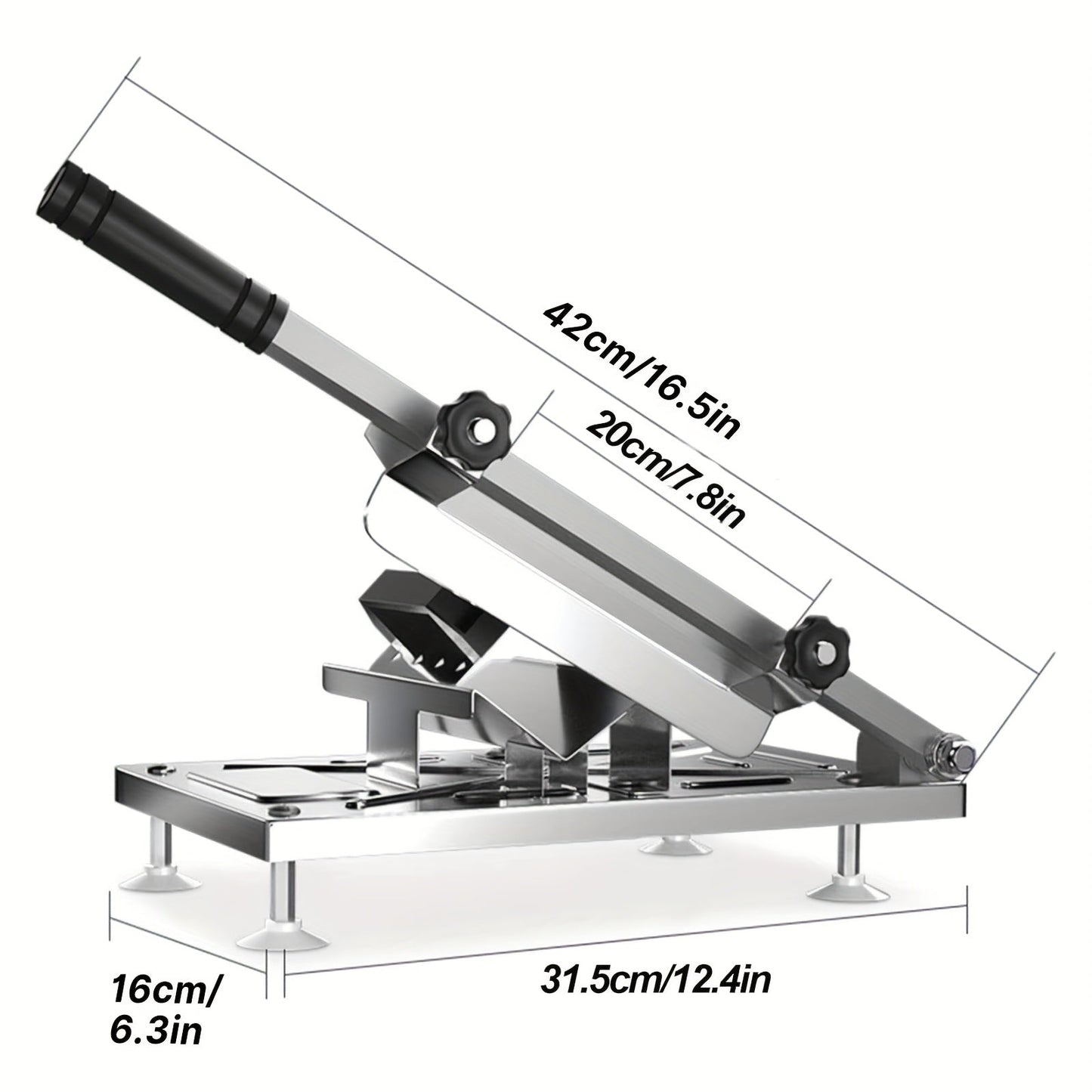 Heavy-Duty Manual Meat Slicer - Adjustable Thickness & Easy-Clean Design