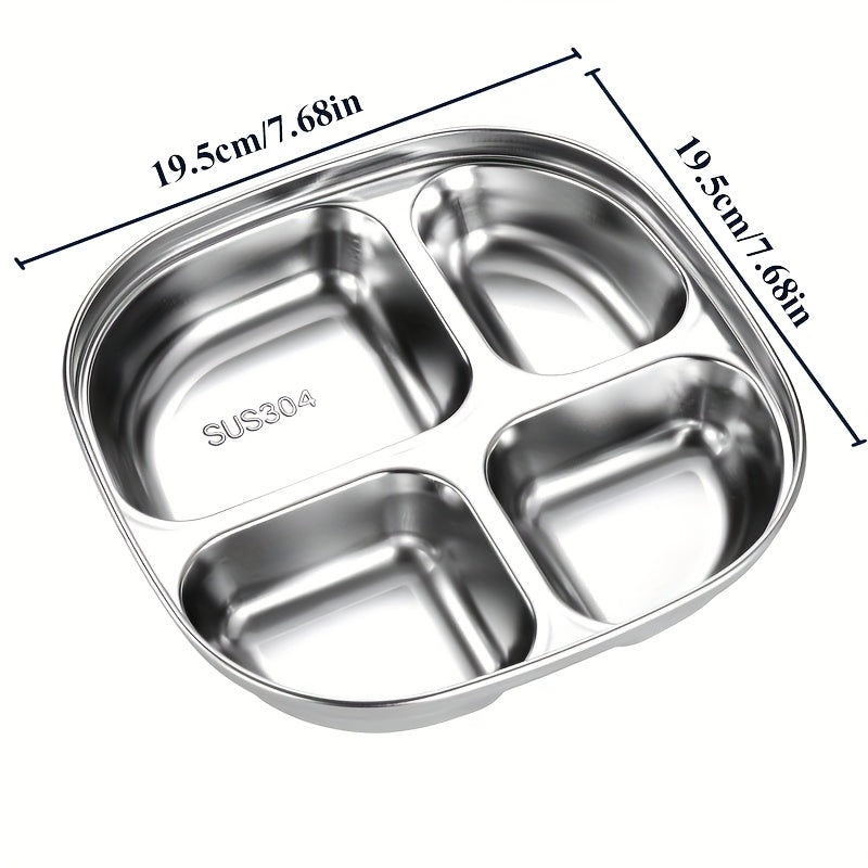 Stainless Steel Plate with PP Lid - Ideal for Kitchens, Restaurants & Parties