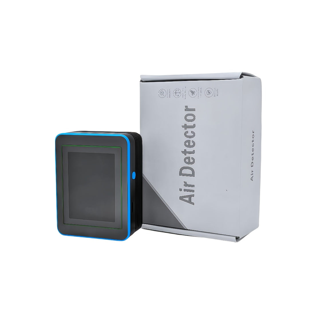 5-in-1 Portable Air Quality Monitor | Formaldehyde & CO2 Detector | Indoor Air Analyzer with Real-Time Data & Alarms