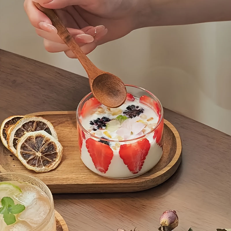 4-Pack 6.4oz High Borosilicate Glass Dessert Bowls - Microwave & Dishwasher Safe