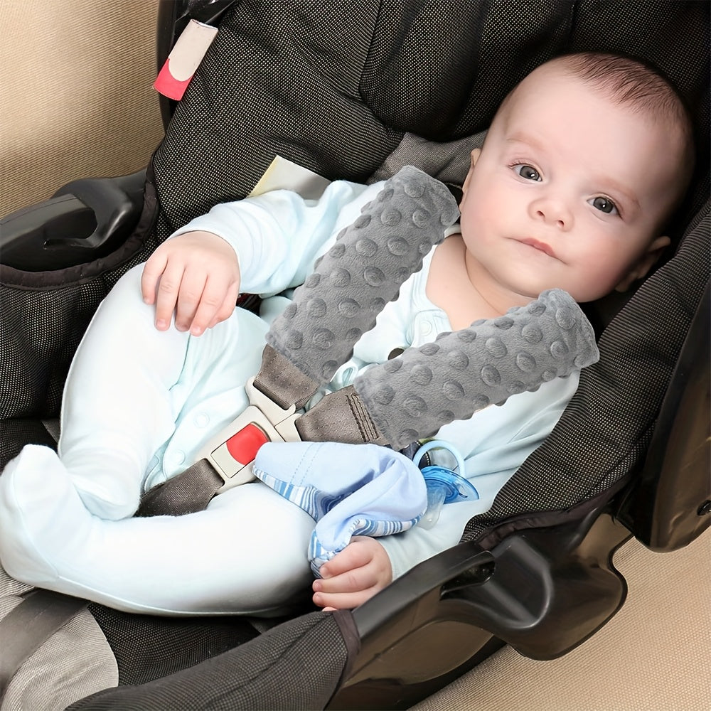 Cushioned Soft Safety Shoulder Strap Pads for Child Car Seats - Anti-Slip & Compatible with All Harnesses - Perfect Gift for Traveling Parents