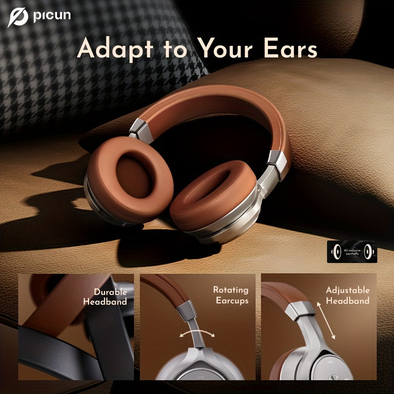 PICUN P28X Wireless Headphones - 35-Hour Battery, Low Latency, Type-C Charging