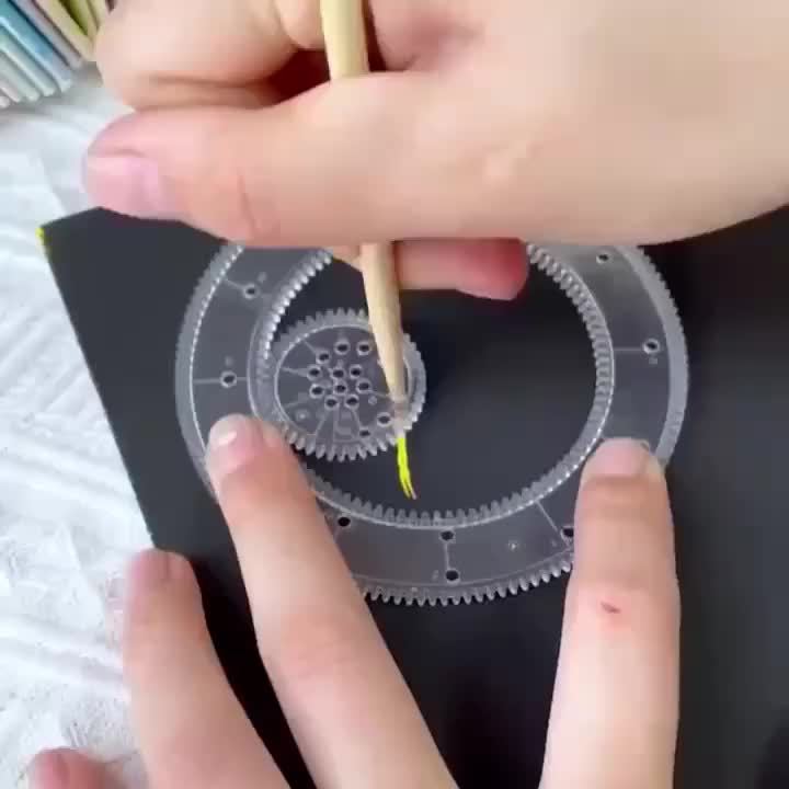 44pcs Creative Spirograph Ruler Kit - DIY Geometric Patterns Drawing Tool for Art Enthusiasts