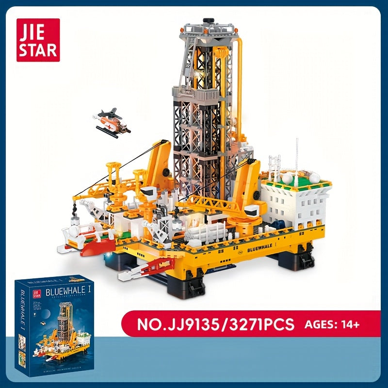 3271pcs Drilling Platform Assembly Building Blocks - Perfect for Adults & Gifts