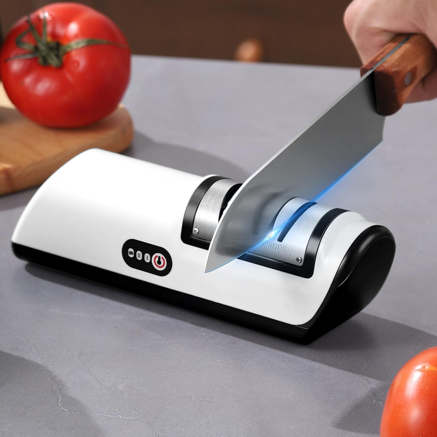Professional 2-Stage Electric Knife Sharpener - Quick Sharpening & Polishing