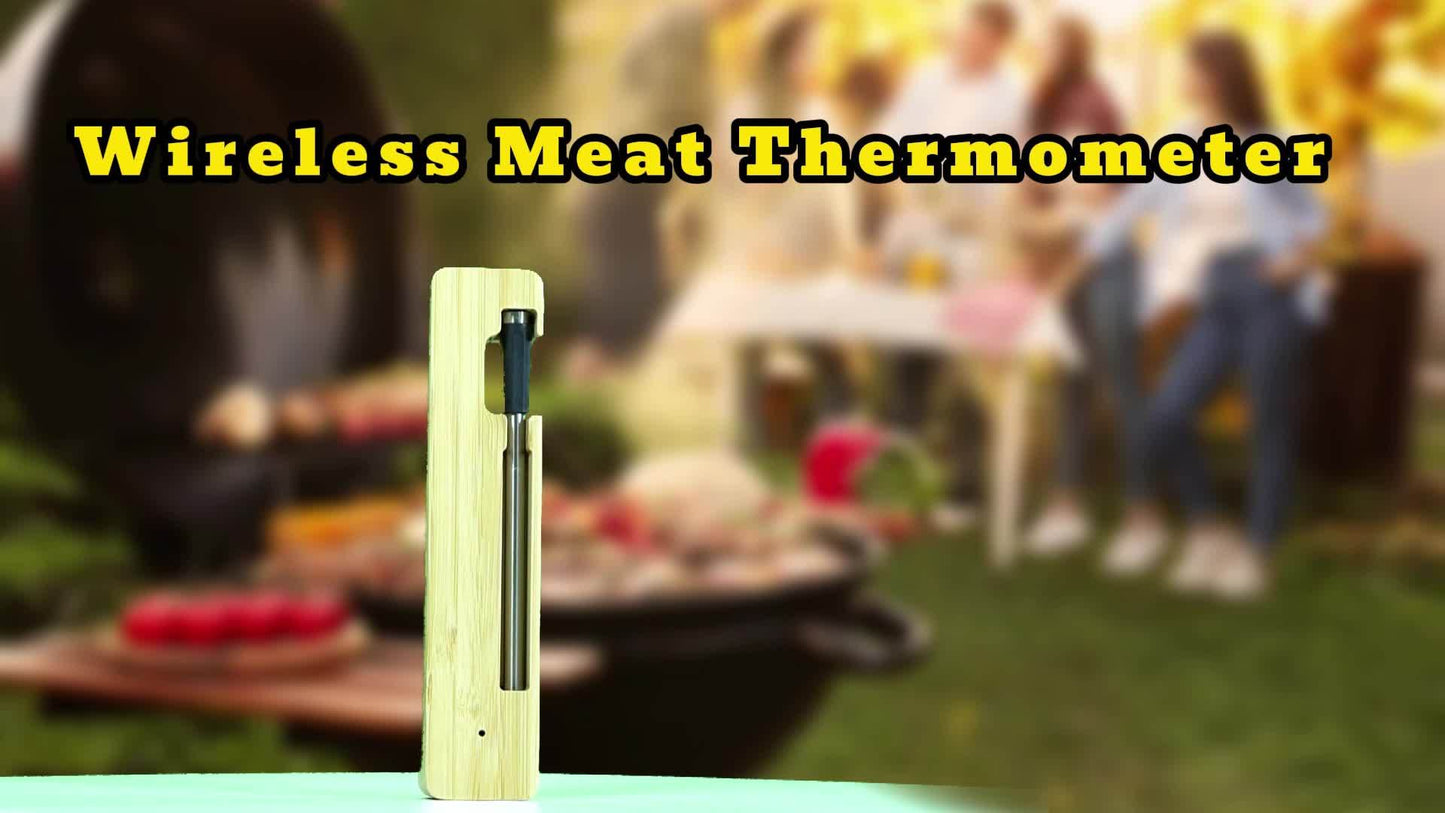 1pc Digital Meat Thermometer - USB Rechargeable, Stainless Steel