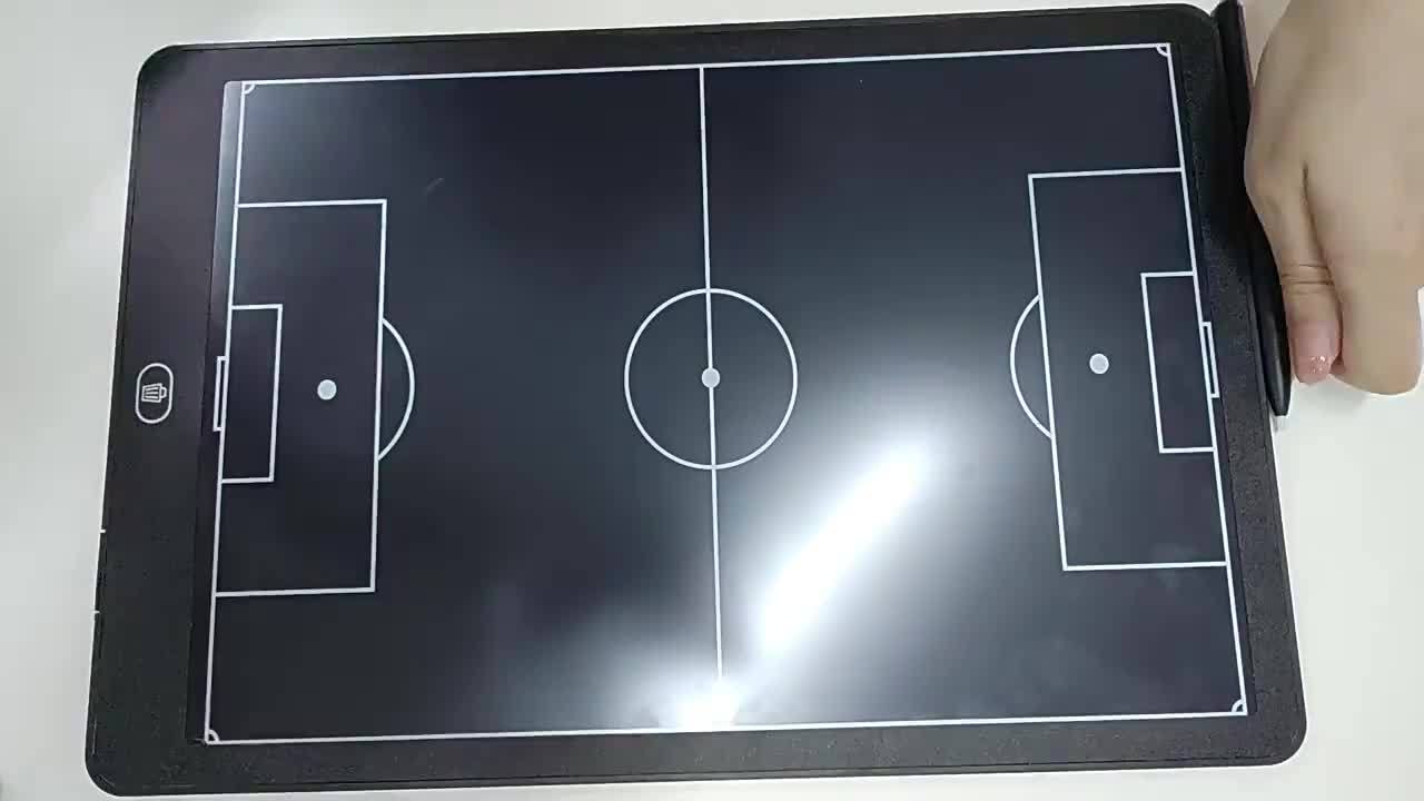 16-Inch Electronic Coach Tablet for Soccer & Basketball - Dual-Sided Field Layout