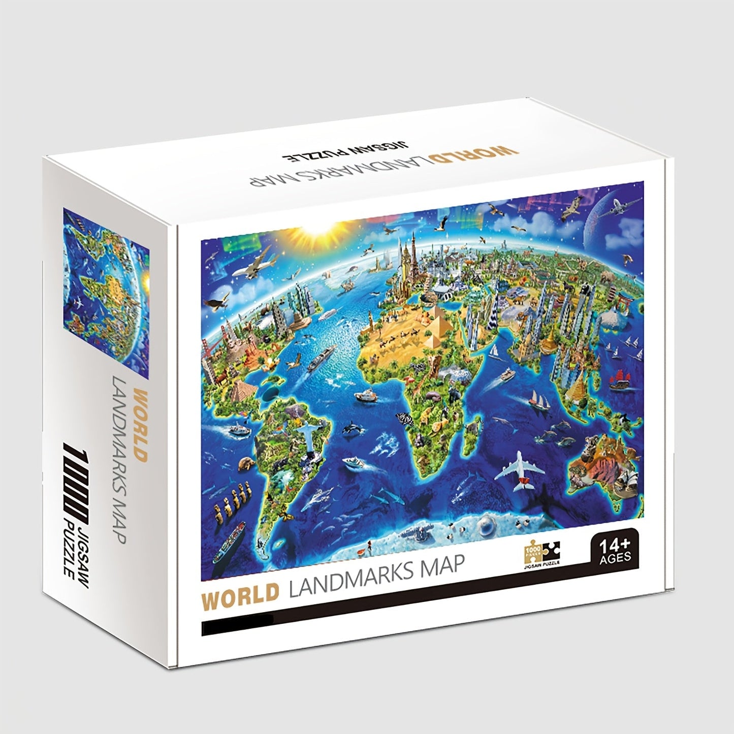 1000pcs World Landmarks Jigsaw Puzzle - Large Educational Puzzle for Adults & Teens