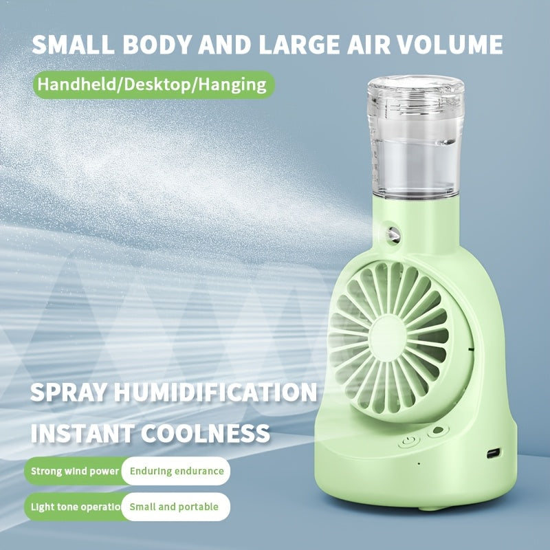 SENBOWE 2-in-1 USB Fan & Humidifier - Portable, Quiet, 4 Speeds, Adjustable Humidity - Ideal for Home & Office