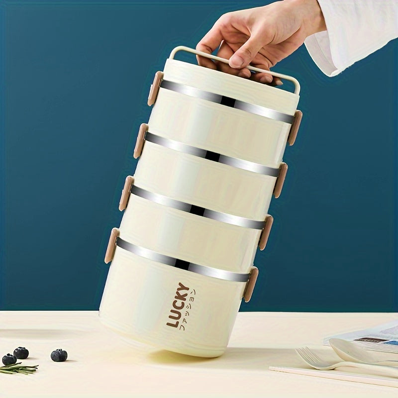 Lucky Charm Stainless Steel Lunch Box Set with Insulated Tote - Durable, BPA-Free, Perfect for School, Work & Camping