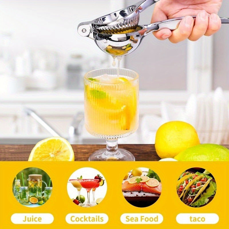 Compact Stainless Steel Manual Citrus Juicer - Ergonomic & Durable for Fresh Juice