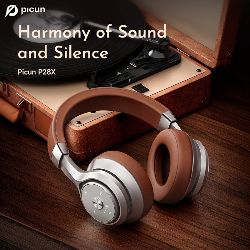 PICUN P28X Wireless Headphones - 35-Hour Battery, Low Latency, Type-C Charging