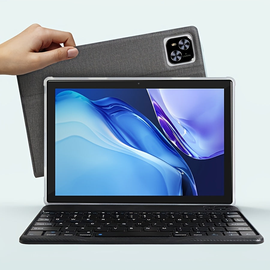 10.1 Inch Android 14 Tablet with 128GB ROM, 12GB RAM, and Accessories
