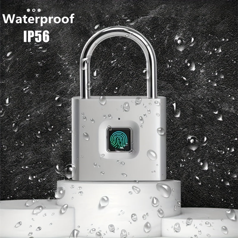Compact Smart Fingerprint Padlock - Keyless, USB Rechargeable, Waterproof Security for Luggage & Backpacks