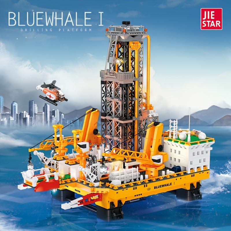 3271pcs Drilling Platform Assembly Building Blocks - Perfect for Adults & Gifts