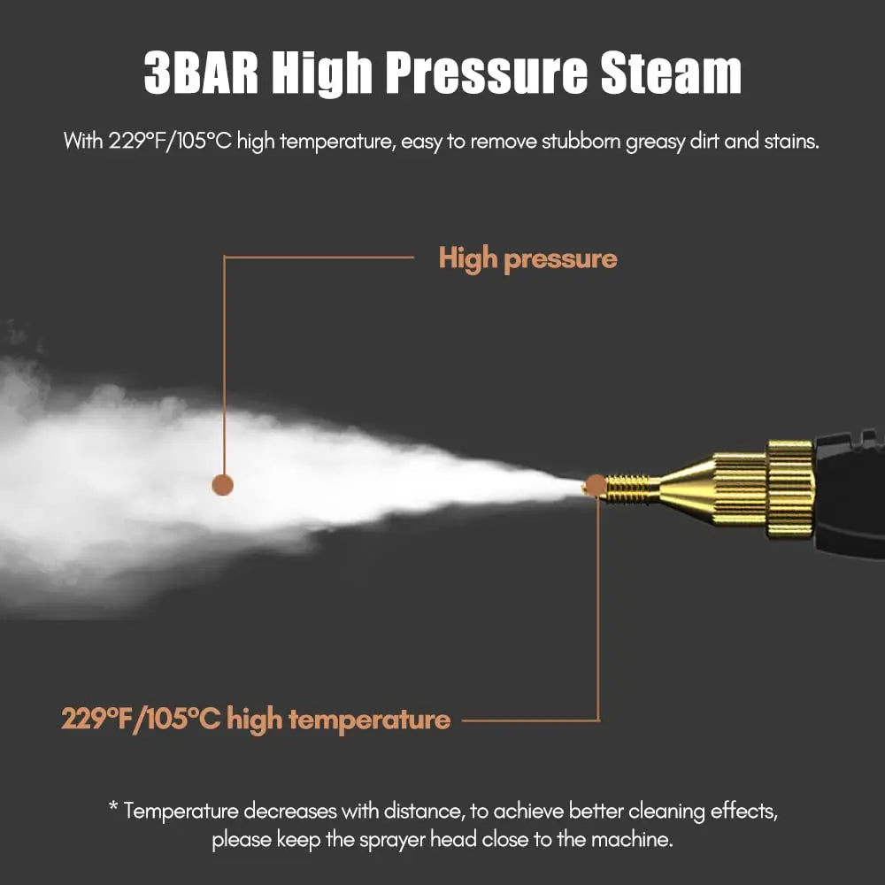 2500W High-Pressure Intelligent Steam Cleaner for Home & Car