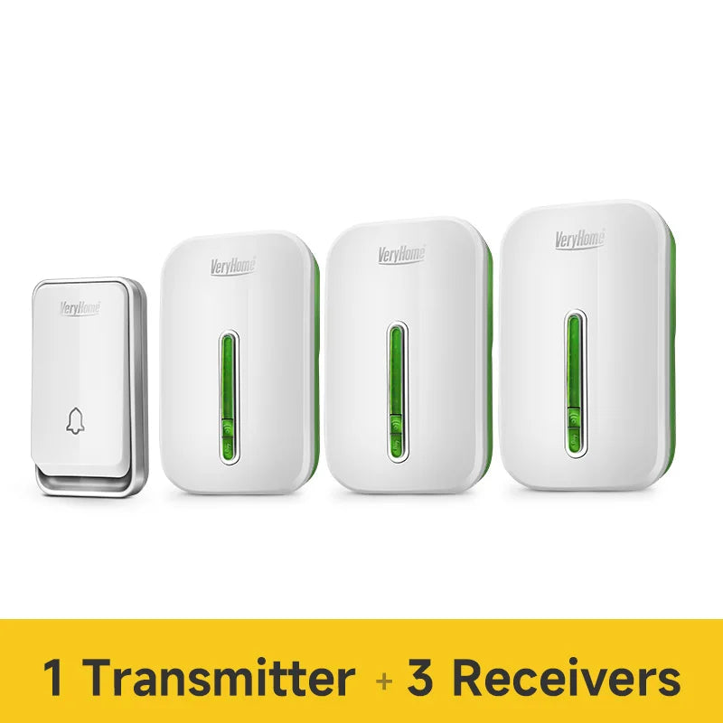 VeryHome Wireless Doorbell - Smart, Waterproof, Self-Powered, Long Range