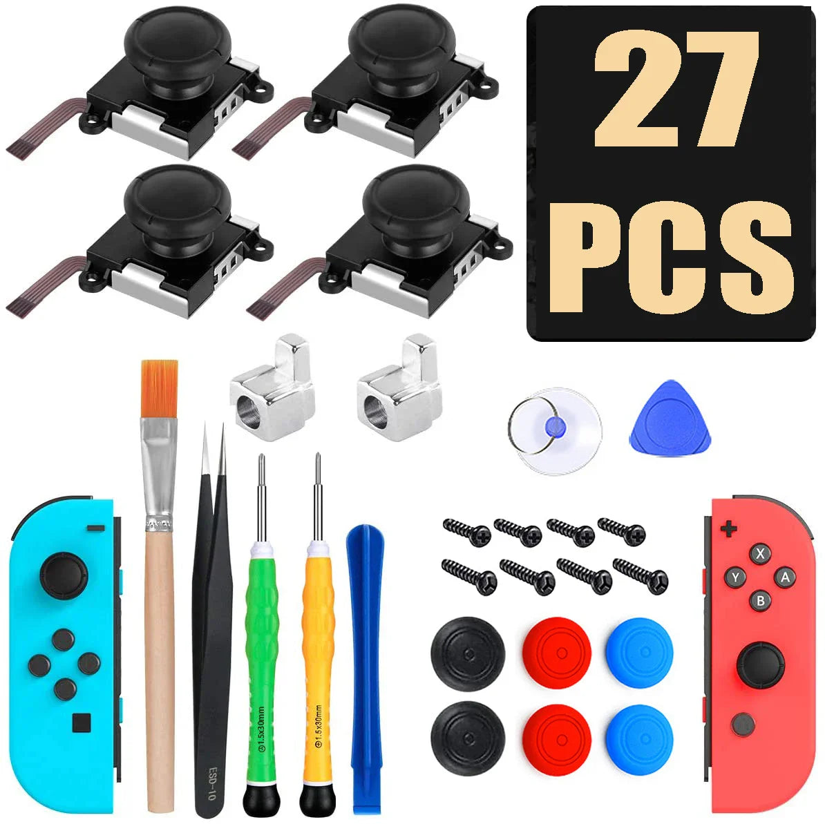 25-in-1 Joycon Joystick Replacement Kit for Nintendo Switch - Ultimate Repair Solution