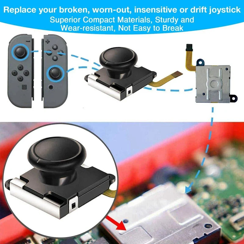 25-in-1 Joycon Joystick Replacement Kit for Nintendo Switch - Ultimate Repair Solution