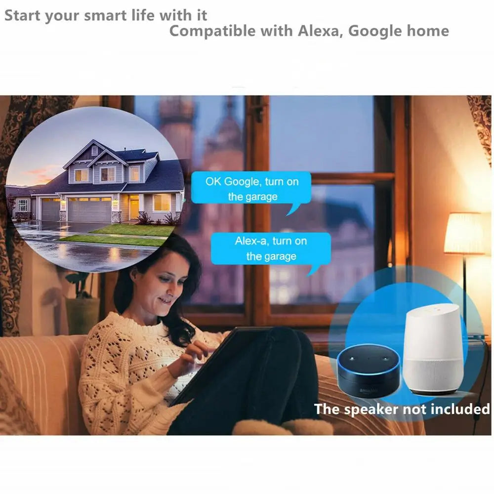 Wofea Smart WiFi Garage Door Opener Controller - Alexa & Google Home Compatible