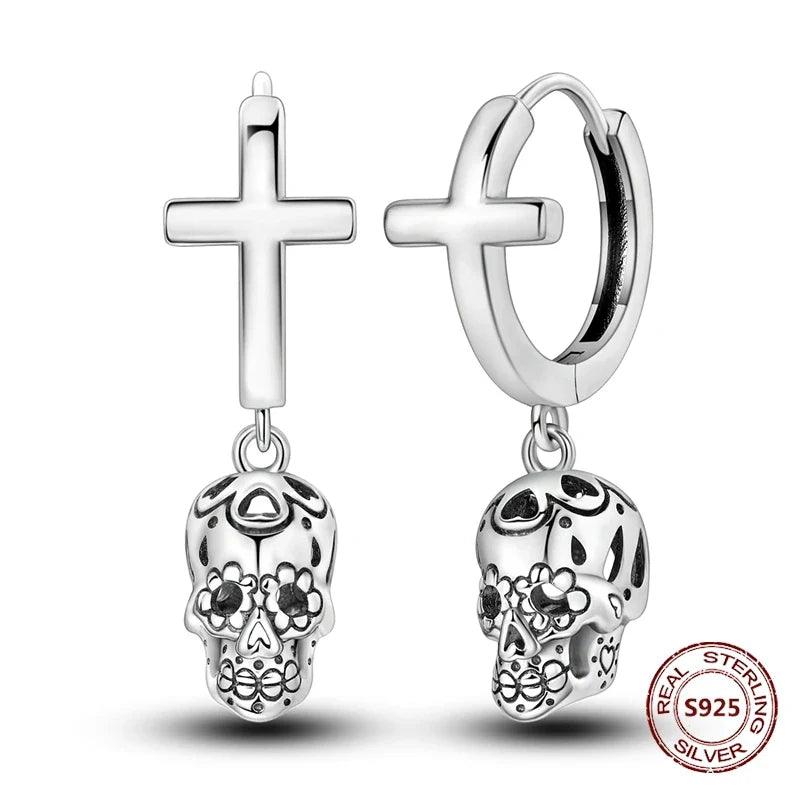 Elegant 925 Sterling Silver Dog Earrings with Zircon and Animal Designs for Women