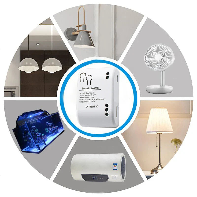 1CH RF Smart Switch - WiFi Remote Control for Garage Doors & Home Automation