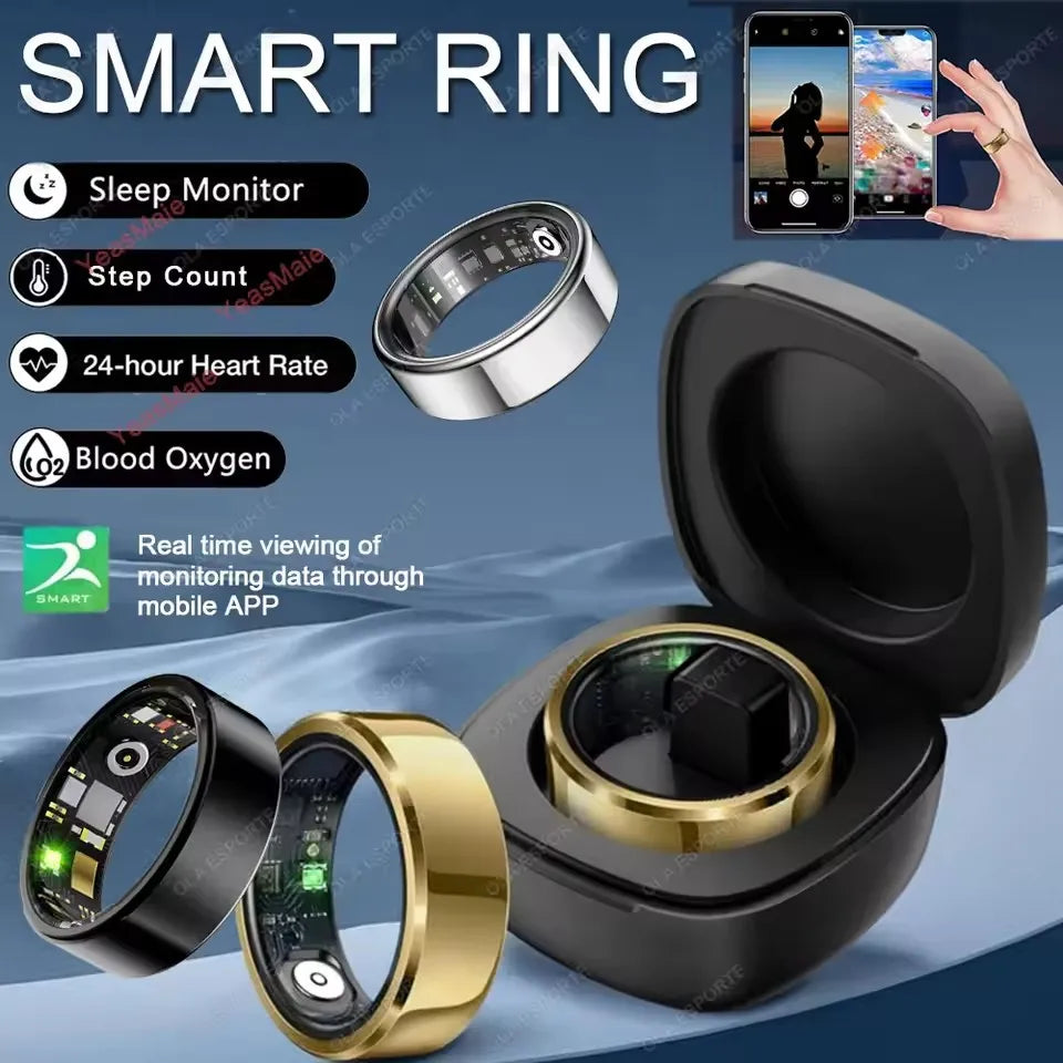 2025 Smart Ring for Xiaomi - Heart Rate & Blood Oxygen Monitor, Waterproof, Multi-Sport Mode