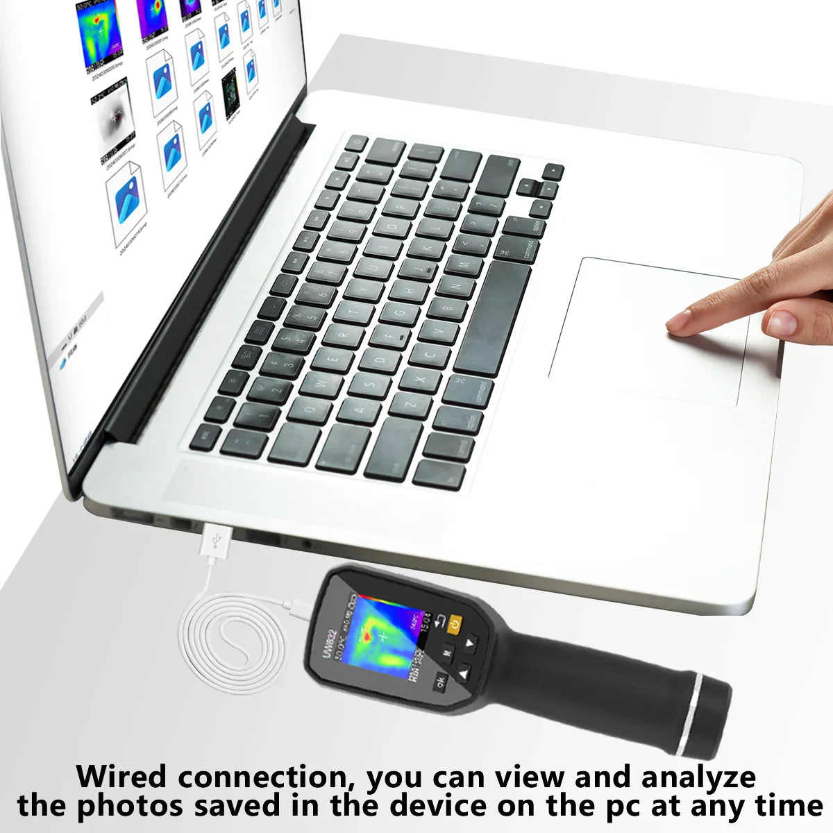 UWEI Infrared Thermal Imager Handheld Thermal Imaging Camera USB Rechargeable 8GB Card Color Display 0.01-1 Emissivity Carry Box
