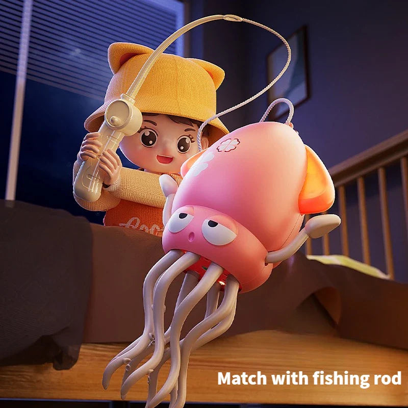 Dancing Squid Interactive Toy with Music, Lights & Obstacle Avoidance | Rechargeable Gift for Kids