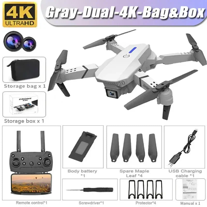 E88 Pro 4K Drone with Wide Angle Camera, Foldable Design, WiFi FPV