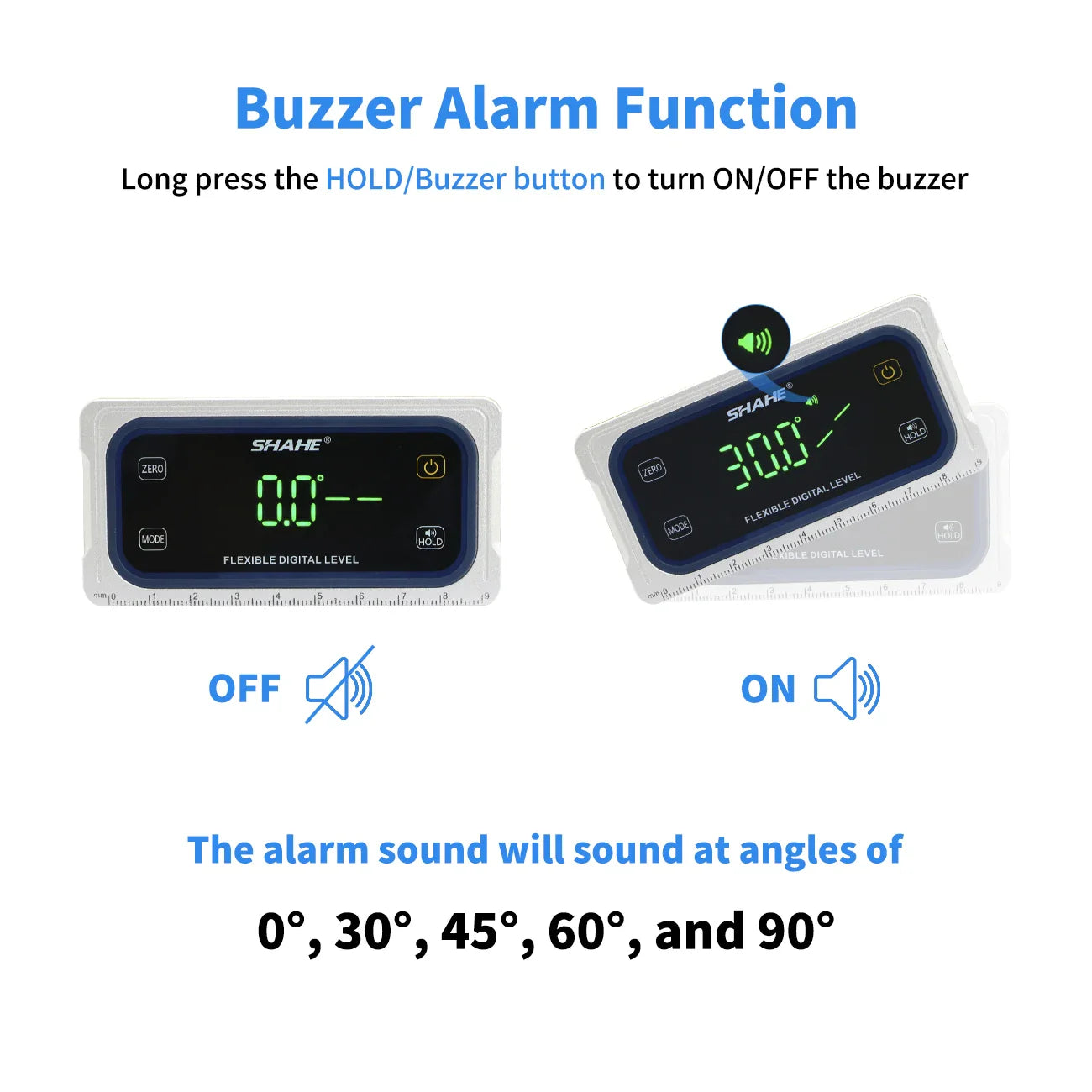 SHAHE Touch Digital Inclinometer,Single Axis 4x90°/Dual Axis ±60°,Buzzer Alarm, Dual Mode, 3-Unit for Woodworking,Table Saw