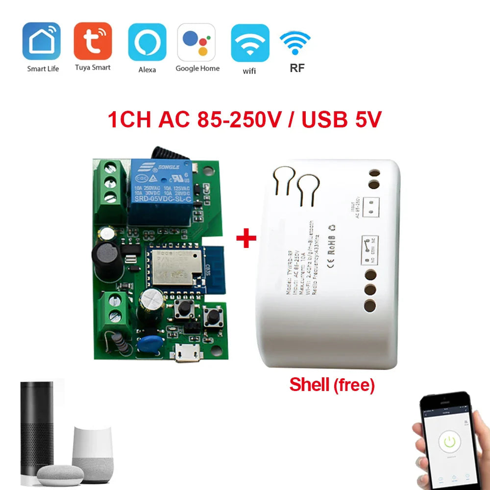 Tuya WIFI Smart Garage Door Switch - Remote Control, Alexa Compatible
