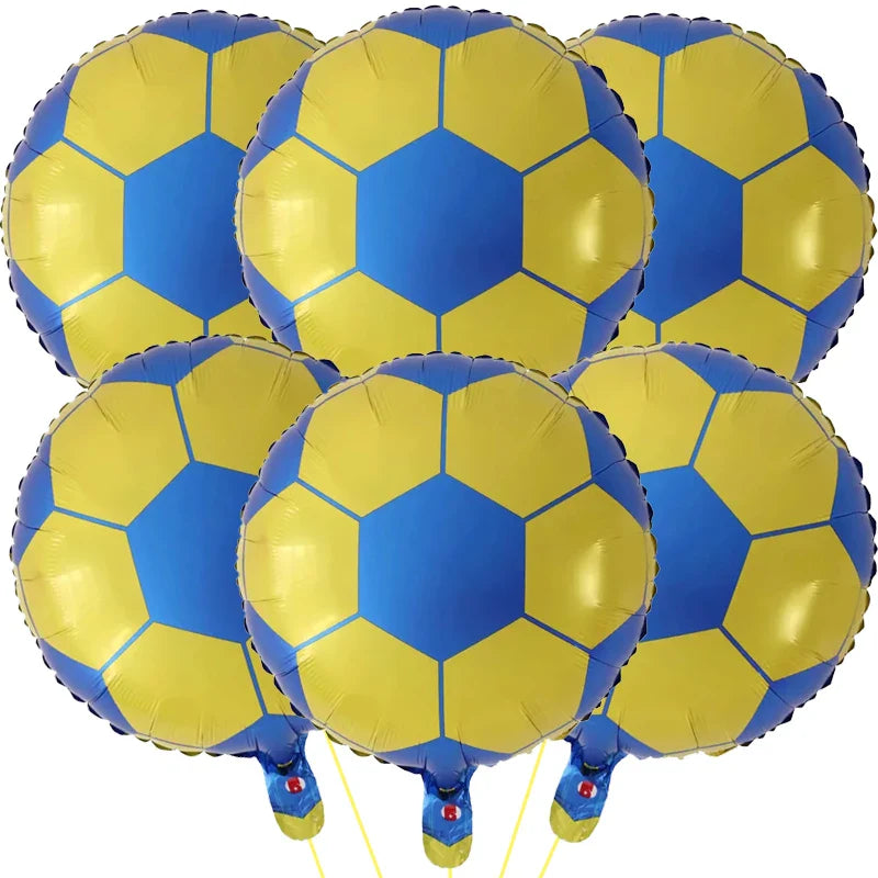 6Pcs 18 Inch Soccer Ball Balloons - Perfect for Kids' Parties & Events