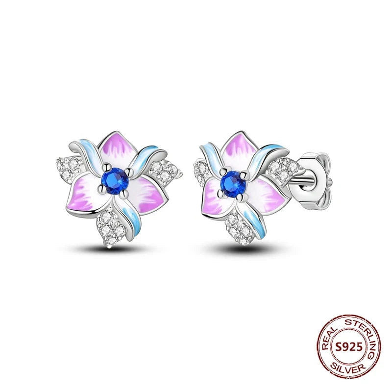 Elegant 925 Sterling Silver Dog Earrings with Zircon and Animal Designs for Women