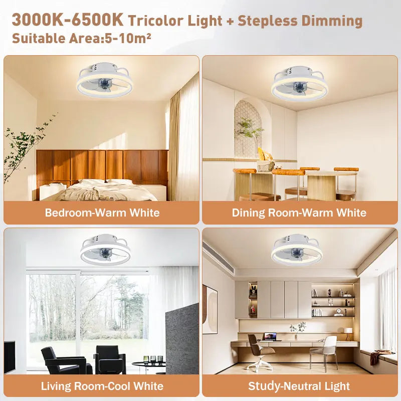 Smart LED Ceiling Fan with Remote