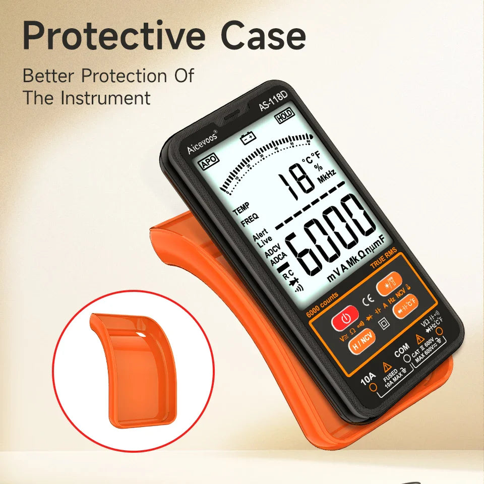 Aicevoos Digital Smart Multimeter - 6000 Counts, TRMS AC/DC Tester