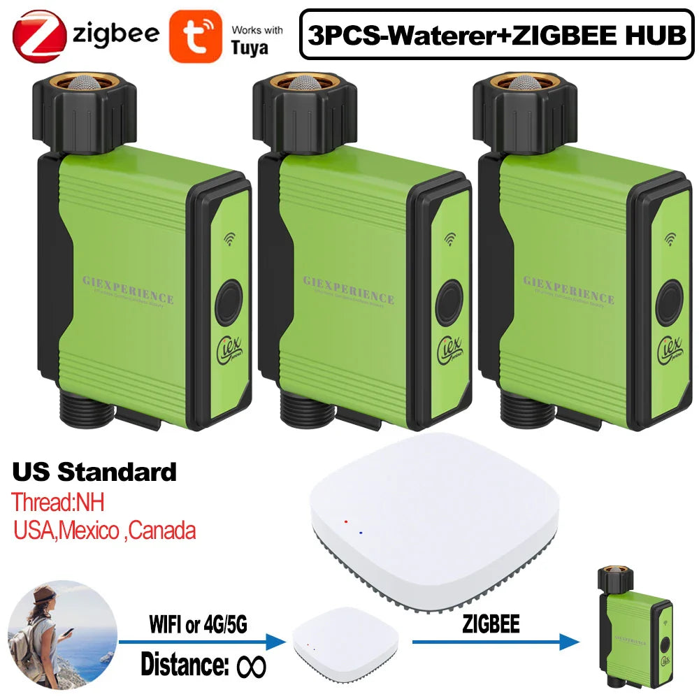 ZIGBEE WIFI Garden Watering Timer with Smart Sprinkler System - TUYA Compatible