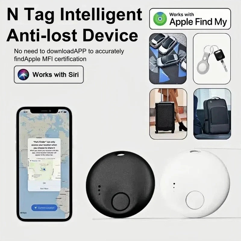 Mini Smart Tag Bluetooth Luggage Tracker - Apple Find My Compatible