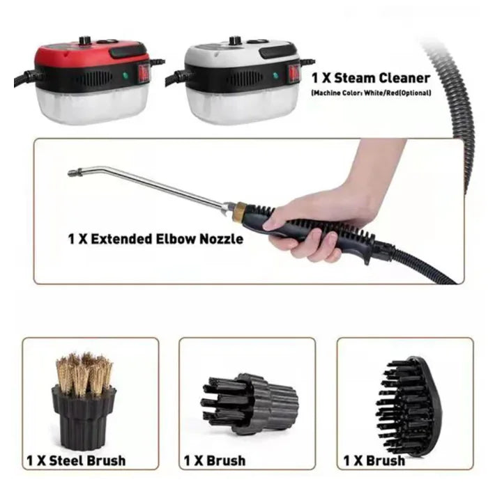 2500W High Pressure Steam Cleaner for Home & Auto - 220V/110V