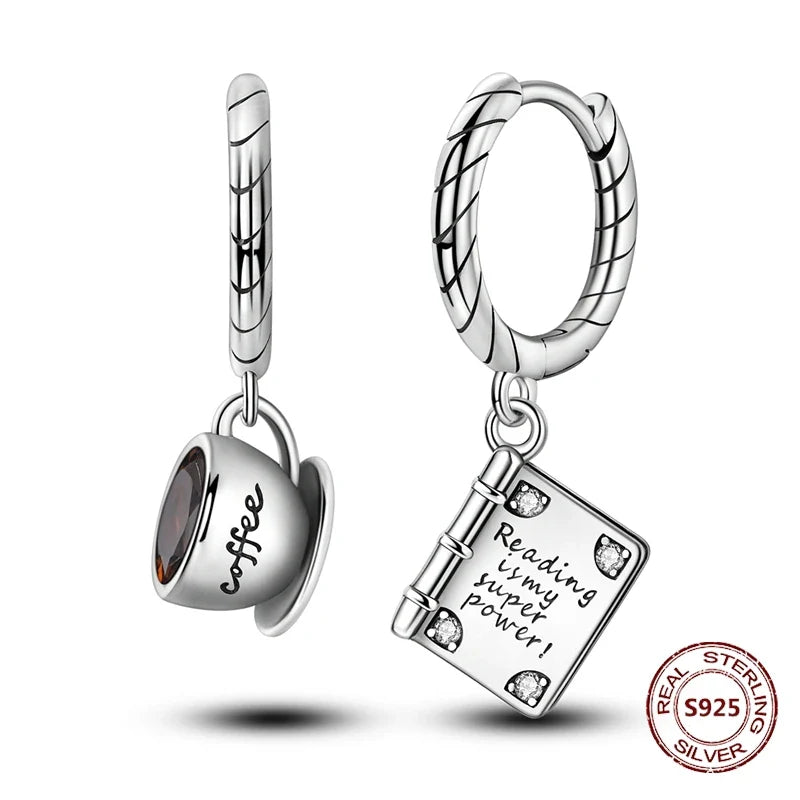 Elegant 925 Sterling Silver Dog Earrings with Zircon and Animal Designs for Women