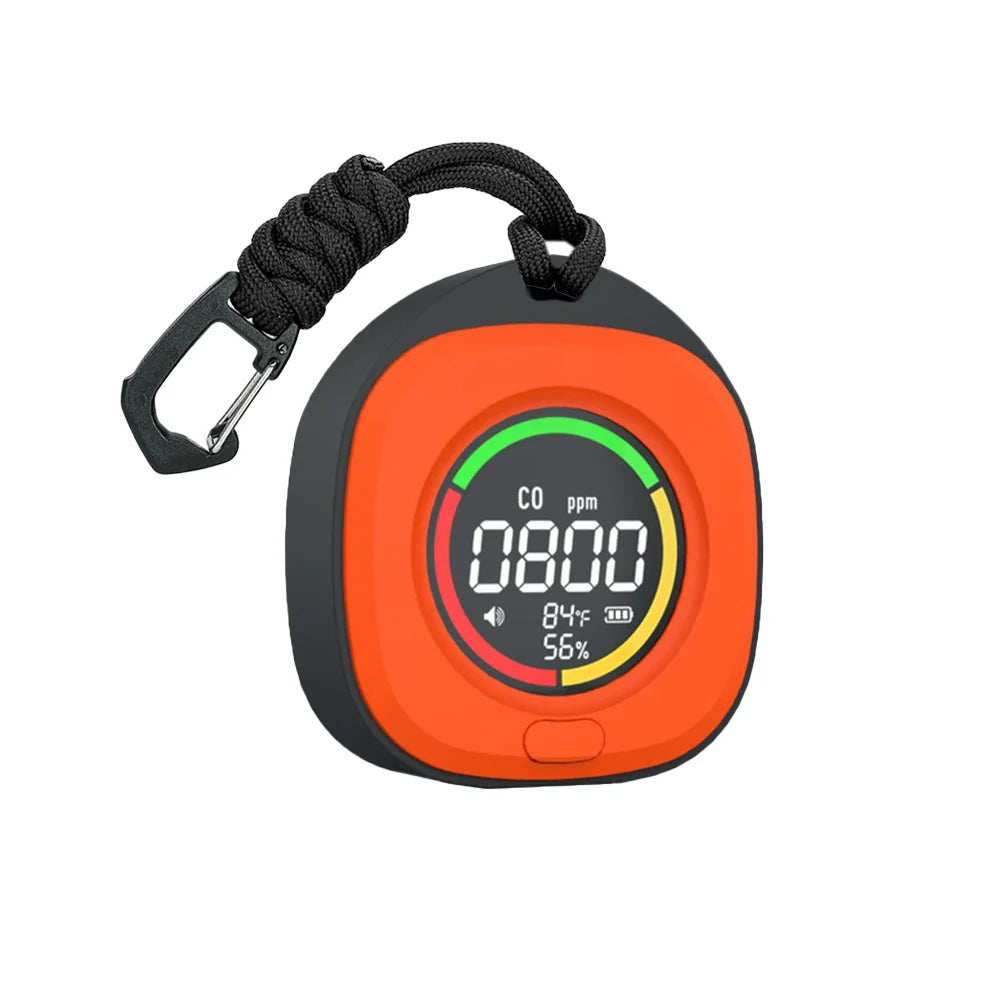 4-in-1 Carbon Monoxide Detector Accurate detection LED Screen Portable Travel Rechargeable CO and CO2 Detector with alarm sound