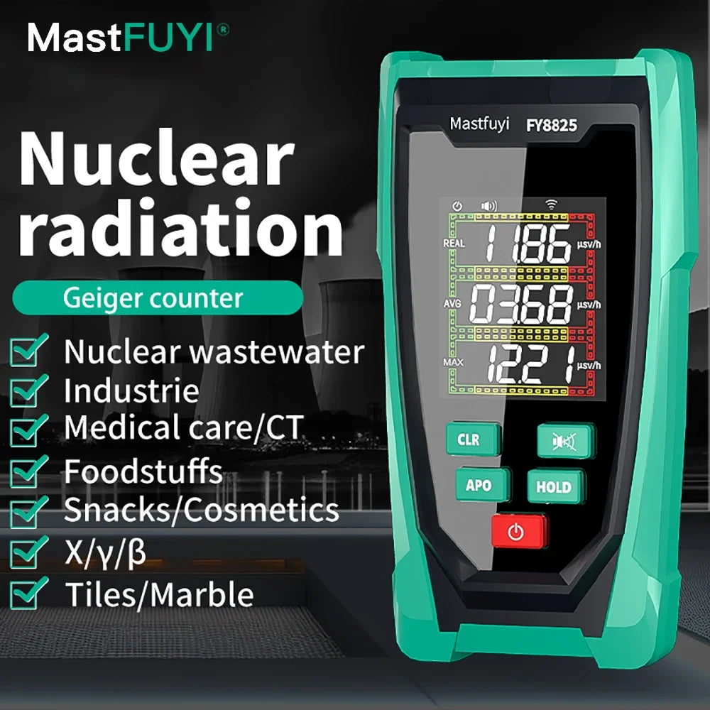 MASTFUYI Geiger Counter - Portable Multifunctional Radiation Detector for X/Y/β Rays