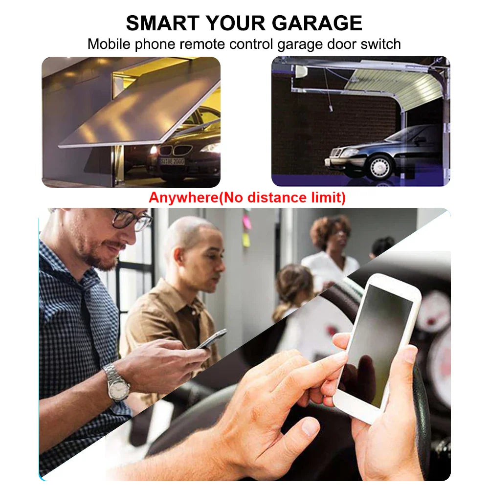 WiFi Smart Garage Door Opener with Voice & App Control
