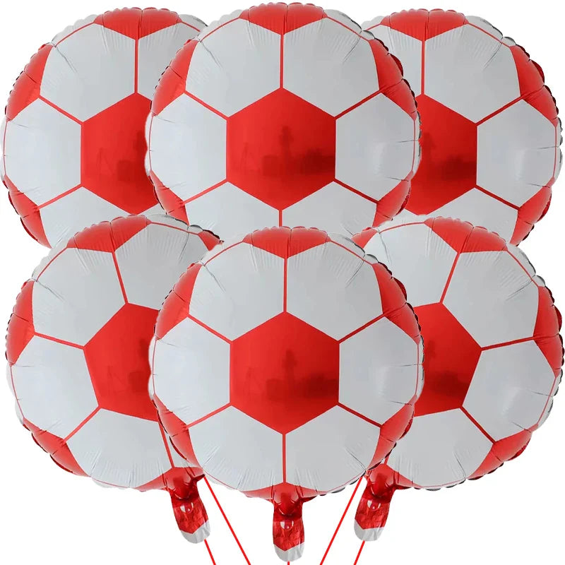 6Pcs 18 Inch Soccer Ball Balloons - Perfect for Kids' Parties & Events