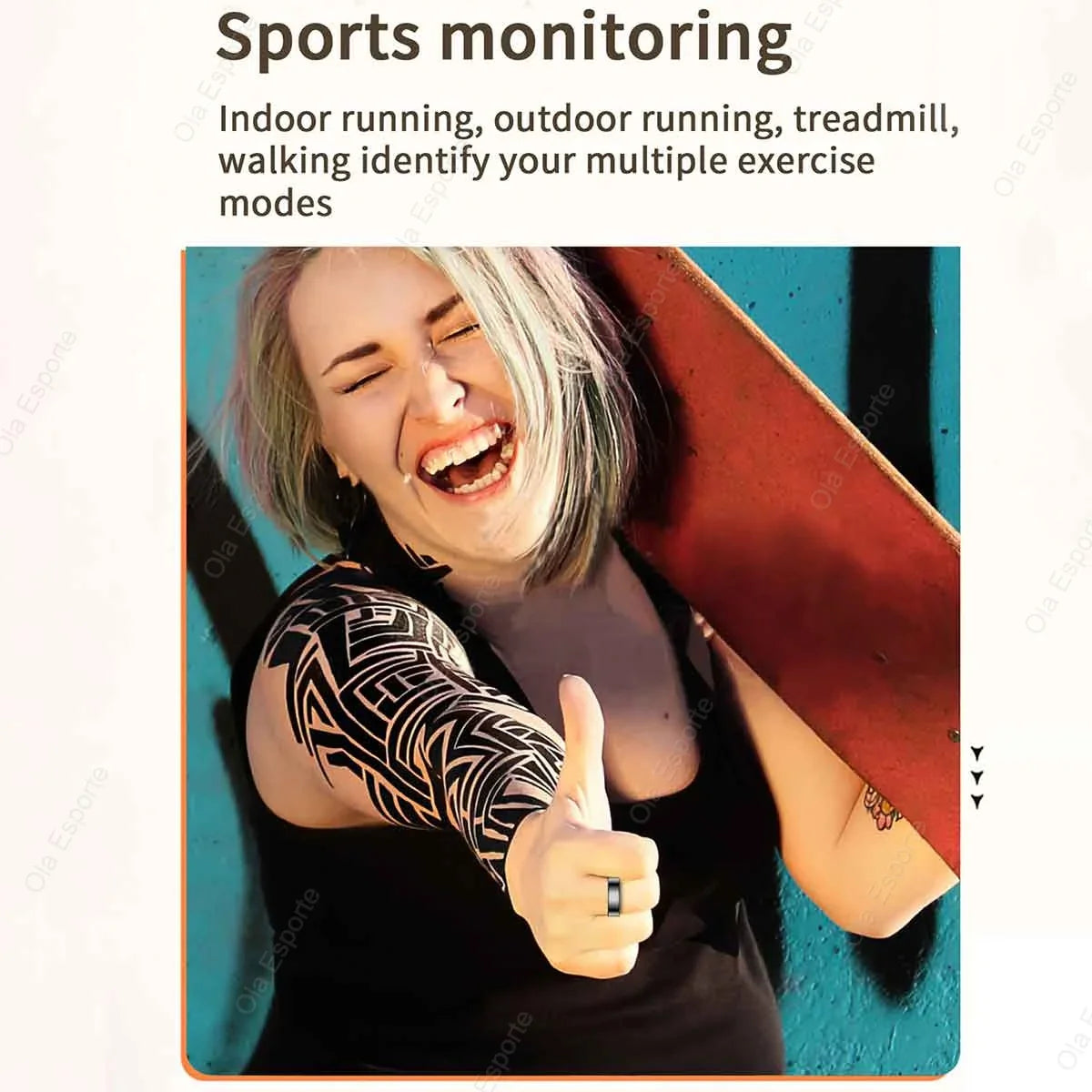 Smart Ring with Heart Rate, Sleep Monitoring & Multiple Sports Modes - Waterproof Fitness Ring