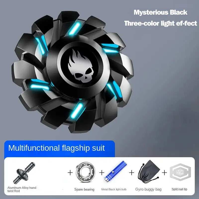 YIJOO Mini Smart Fidget Spinner - All-Metal, Luminous Gyro Set for Stress Relief